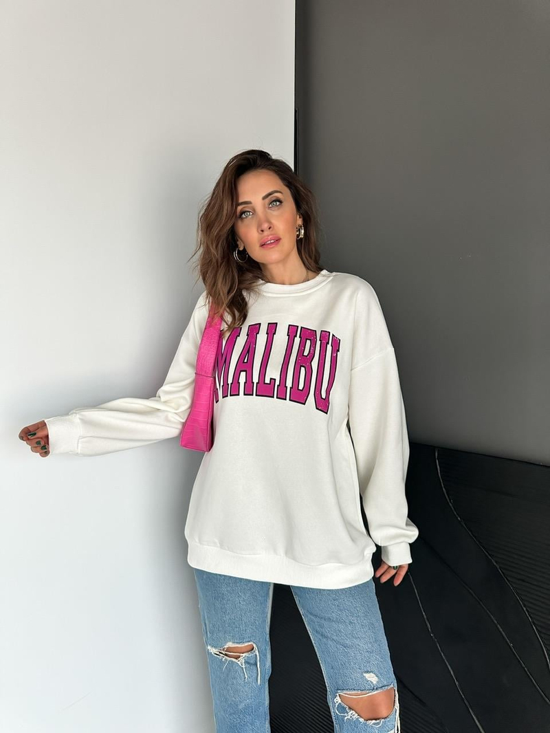 Beyaz Malibu Sweatshirt