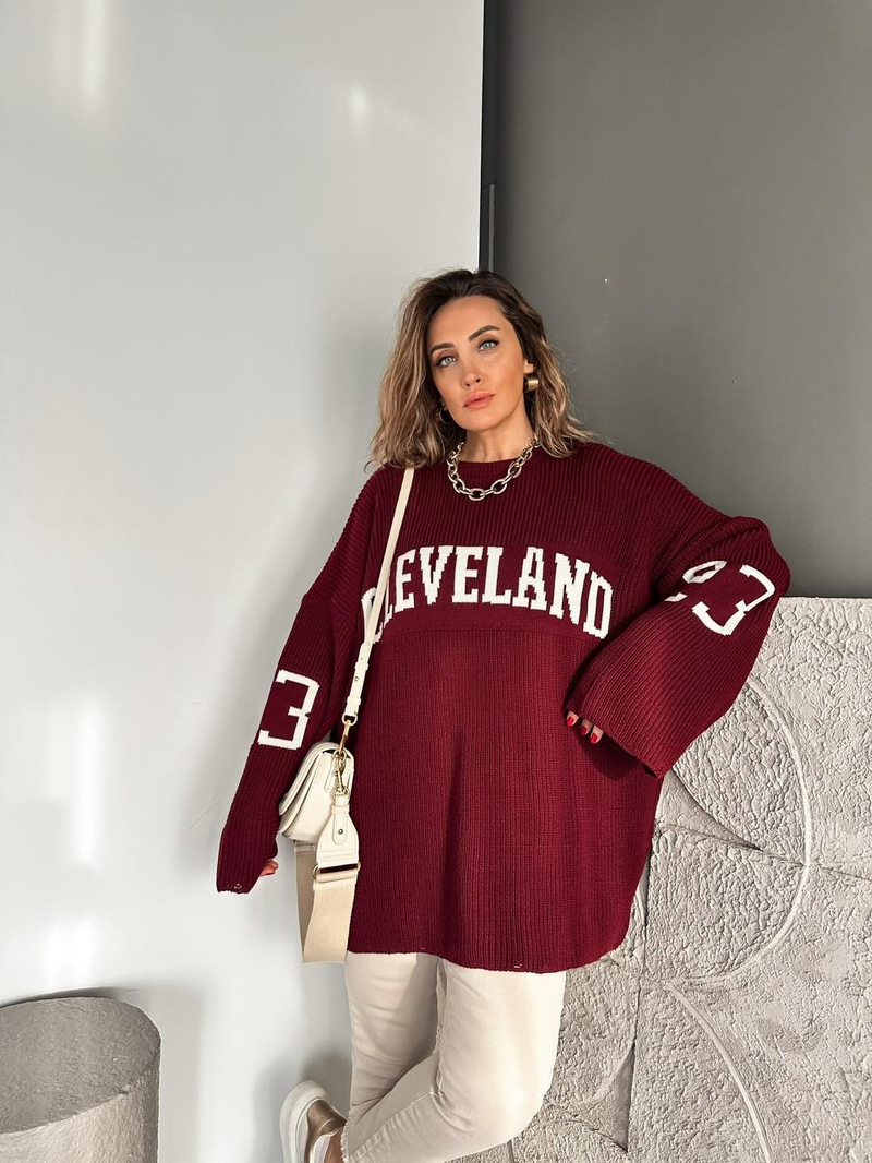 Bordo Cleveland Salaş Kazak