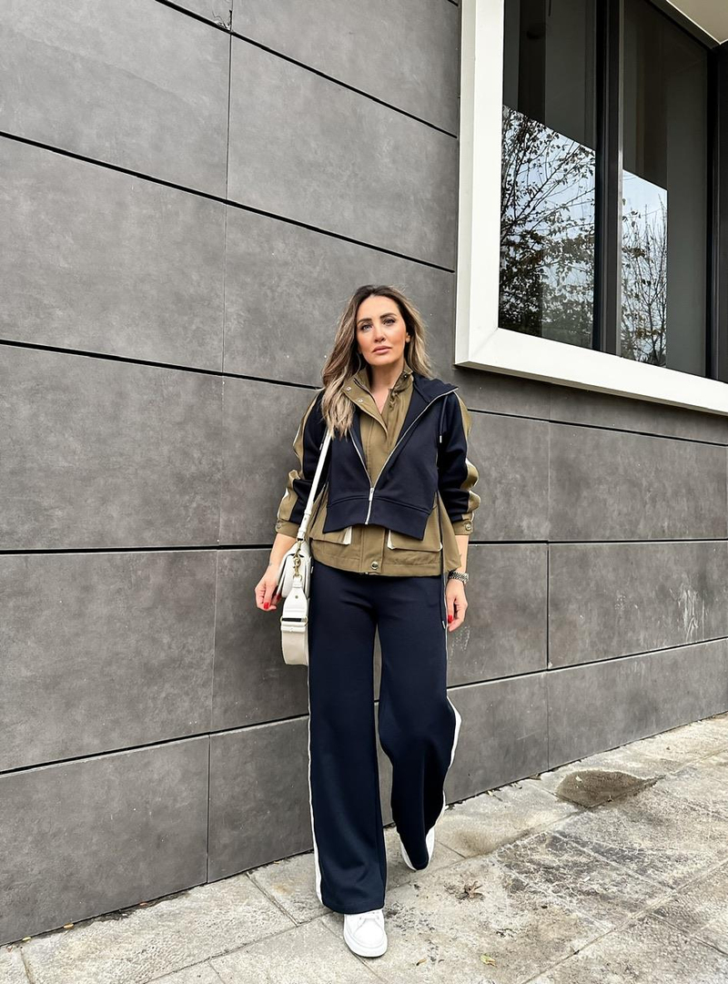 Lacivert Çift Parça Mont Takım