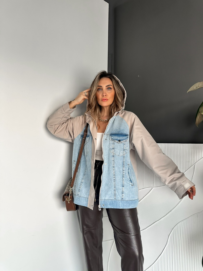 Taş Büzülebilir Oversize Ceket