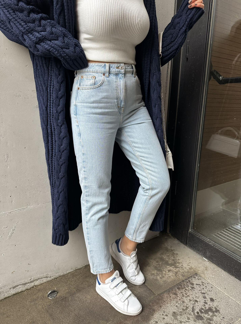 Buz Mavisi Mom Fit Jean