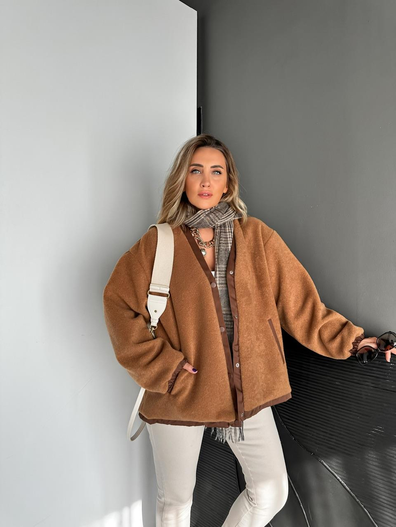 Camel Cıtcıtlı Teddy Mont