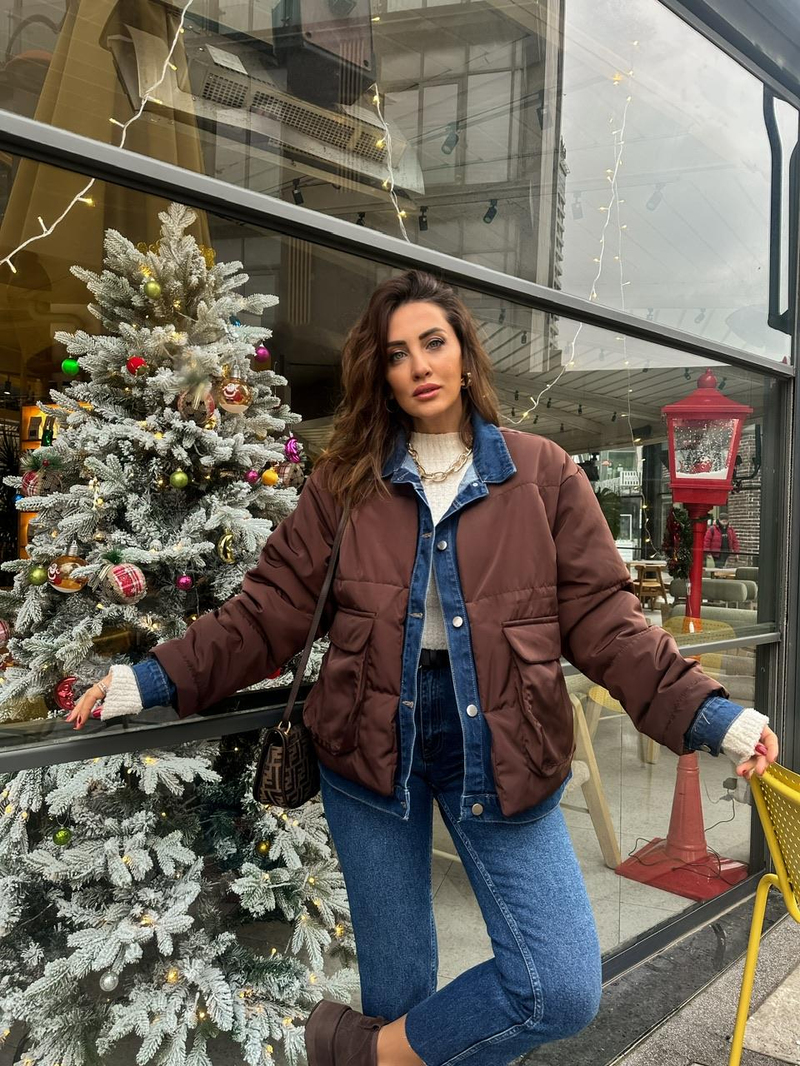 Kahve Cepli Buklet Mont
