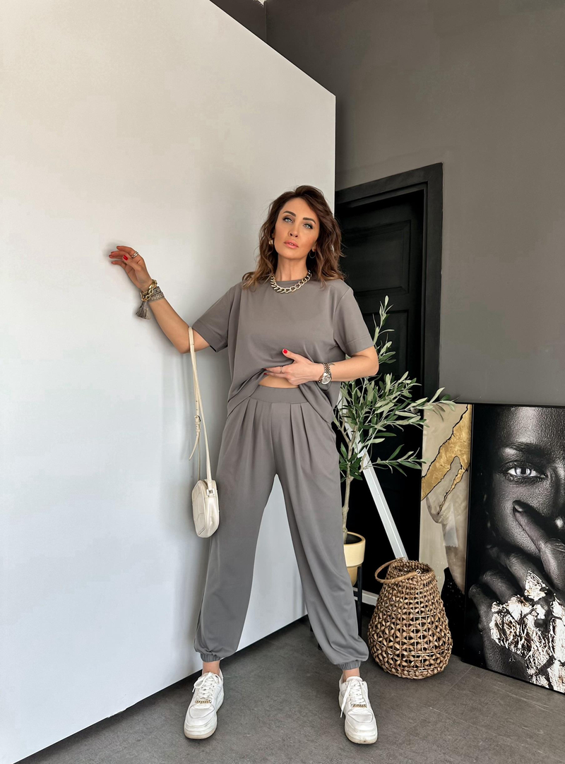 Natural Yeşil Şalvarlı Modal Takım