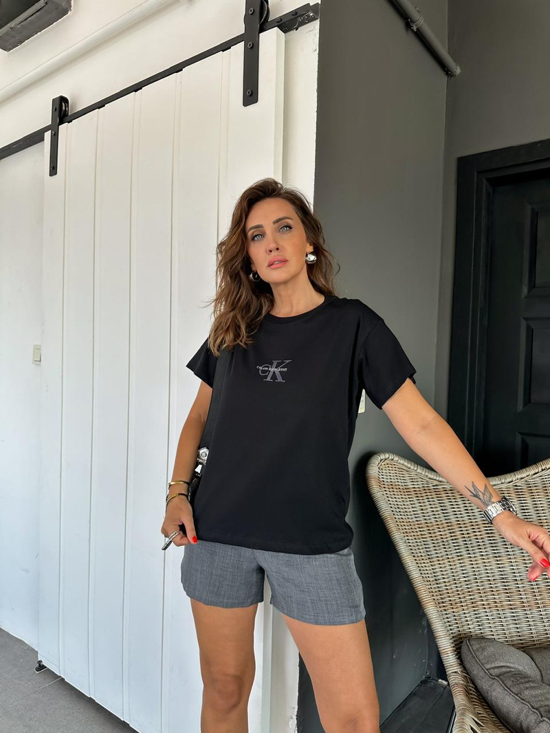 Siyah Calvin Cotton Tshirt