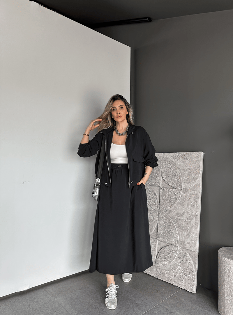 Siyah Kapak Cepli Etekli Modal Takım