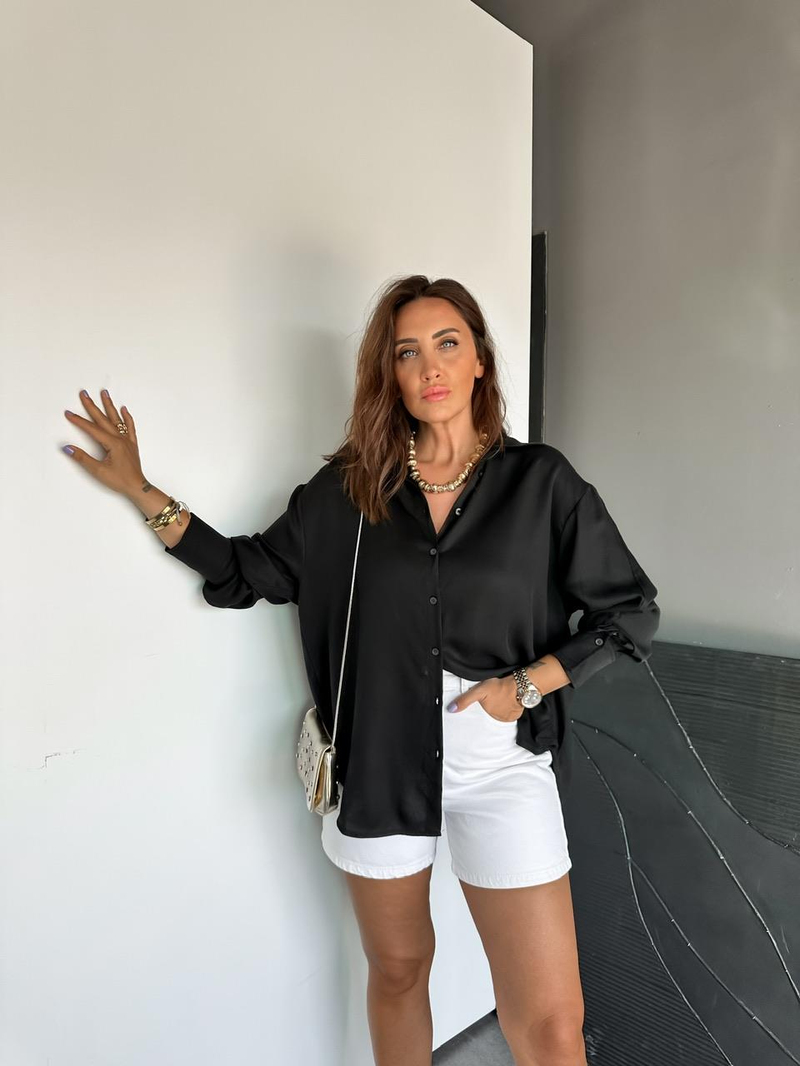 Siyah Modal Salaş Gömlek