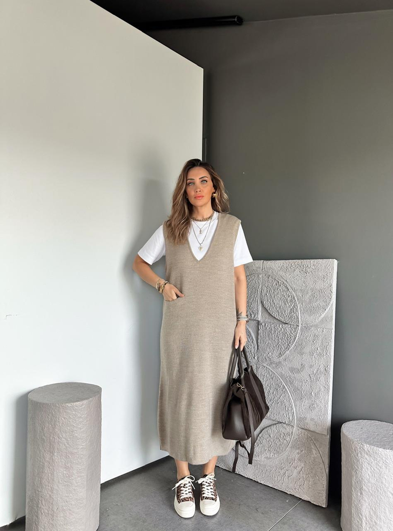 Vizon Cepli Marka Model Triko Elbise