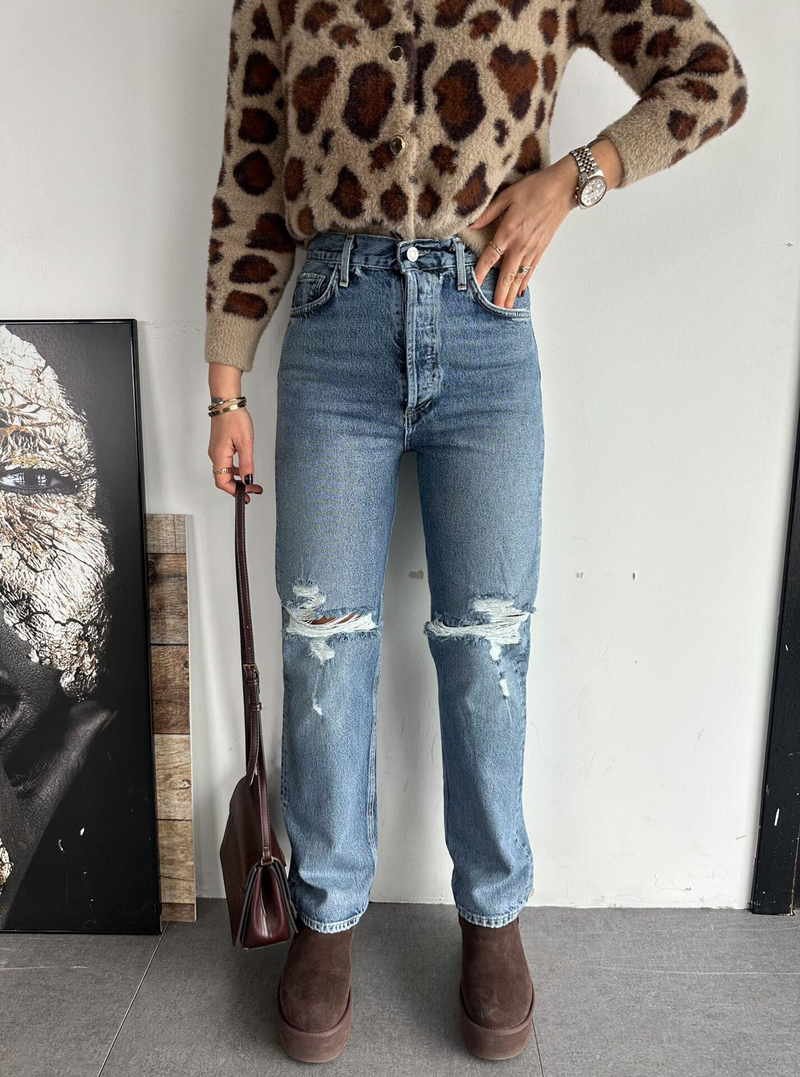 Yırtık Detaylı Premium Jean
