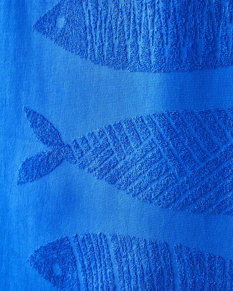 Aquatic Fish Pamuklu Plaj Havlusu 70x140 cm Çivit Mavi