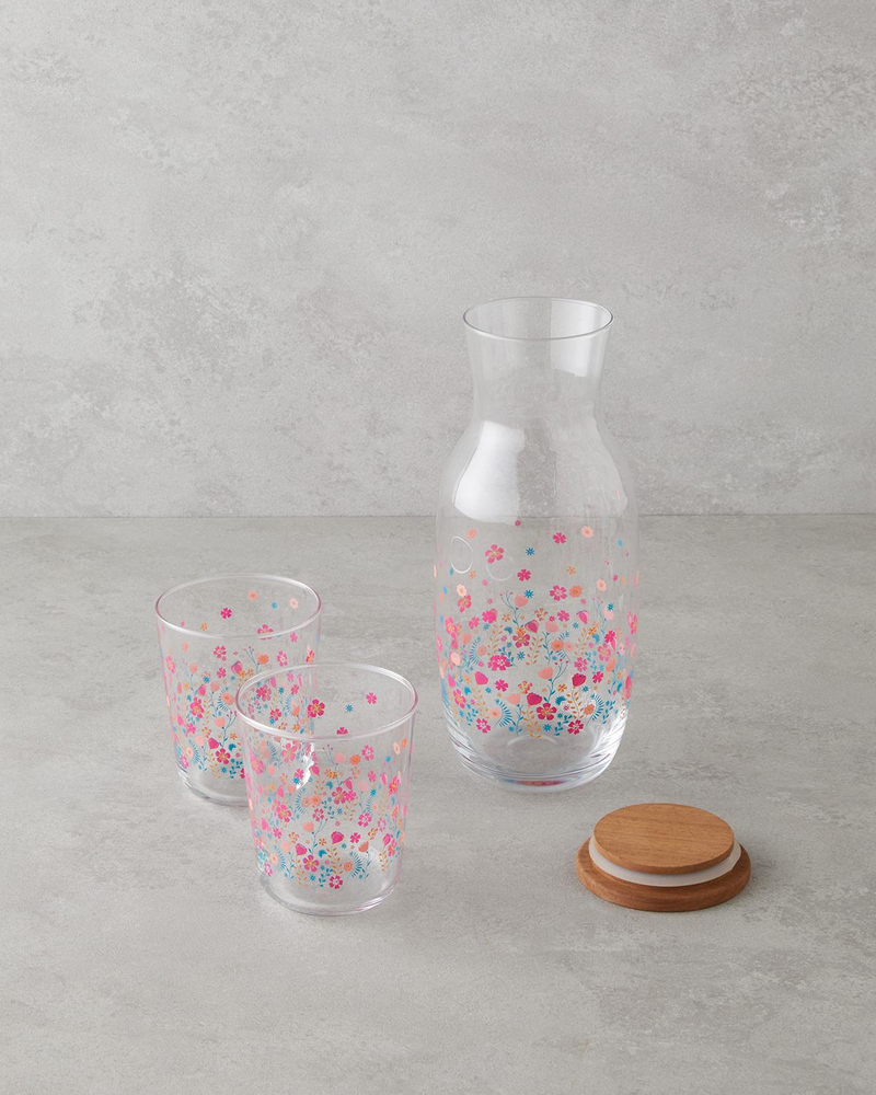 Auro Cam 3 Parça Su Takımı 1000 ml + 315 ml Renkli
