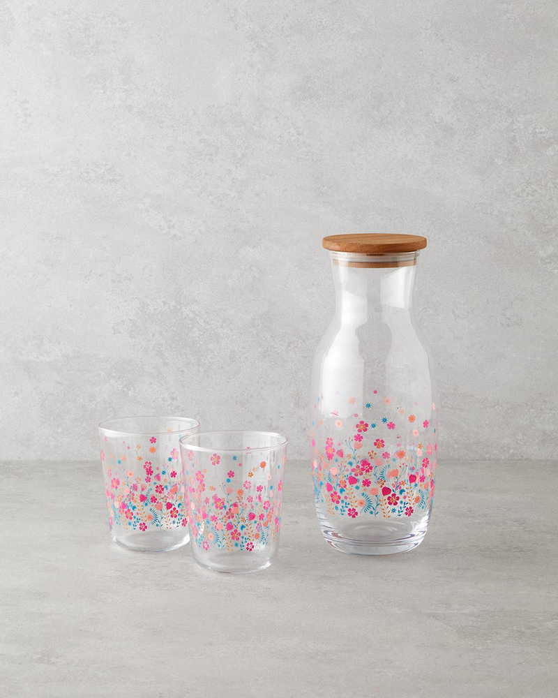 Auro Cam 3 Parça Su Takımı 1000 ml + 315 ml Renkli