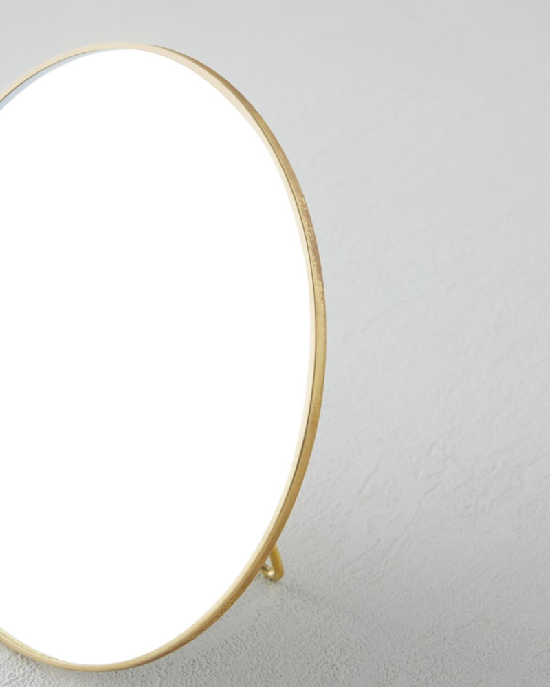 Avin Metal Ayna 15 cm Gold