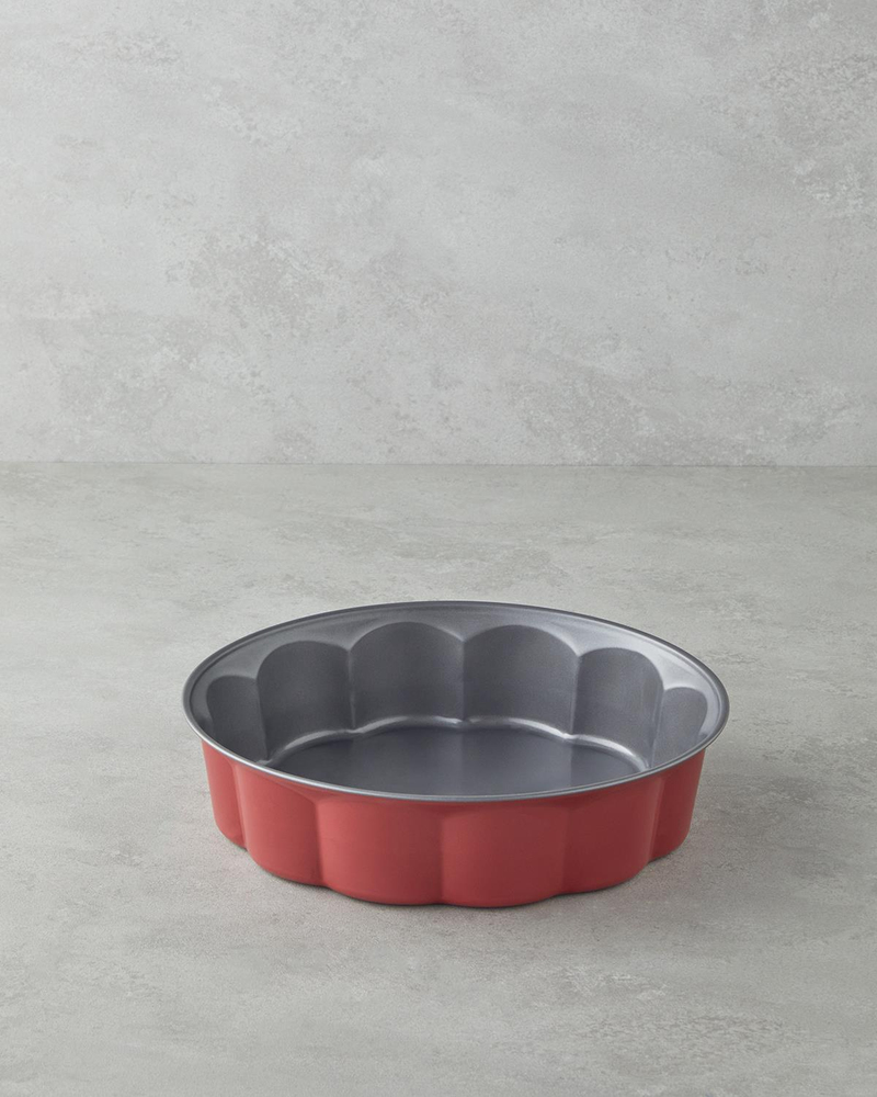 Baker’s Choice Flower Karbon Çelik Kek Kalıbı 26 x 6,8 cm Kırmızı