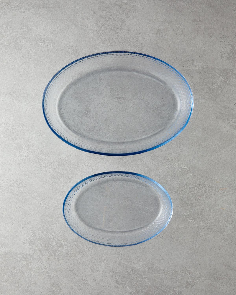Bake&Serve Cam 2’li Oval Fırın Kabı 24x35-18x26 cm Şeffaf
