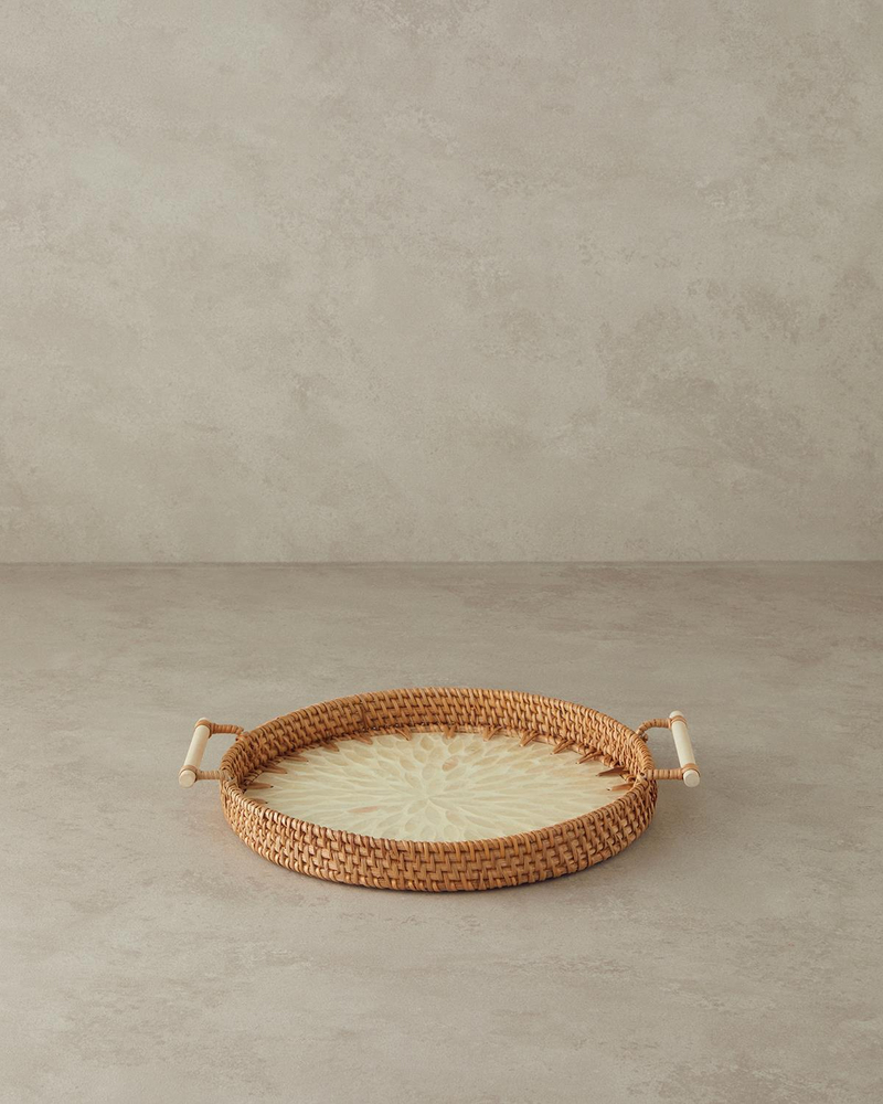 Beatrice Rattan Tepsi Kahverengi