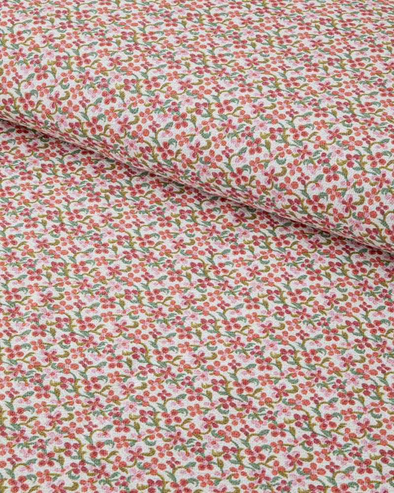 Berry Garden Baskılı Pamuklu Tek Kişilik Pike 150x220 cm Kırmızı