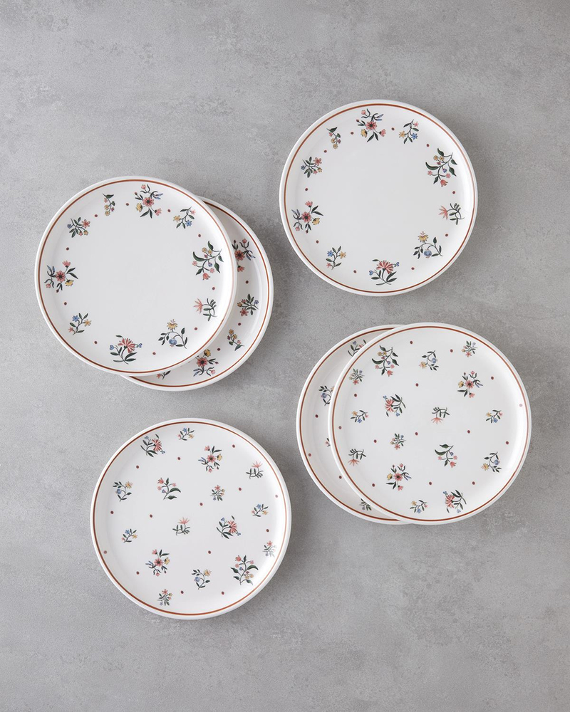 Bianca Seramik 6'lı Pasta Tabağı 20 cm Renkli