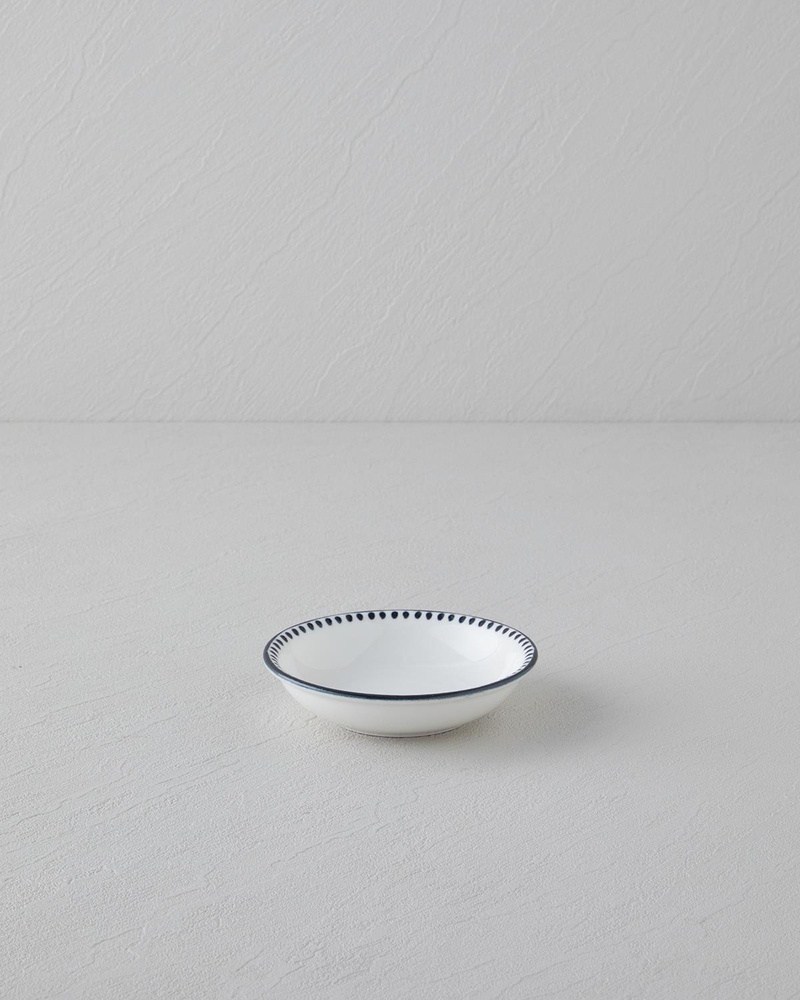 Black Dots Porselen Çerezlik 11 cm Siyah - Beyaz