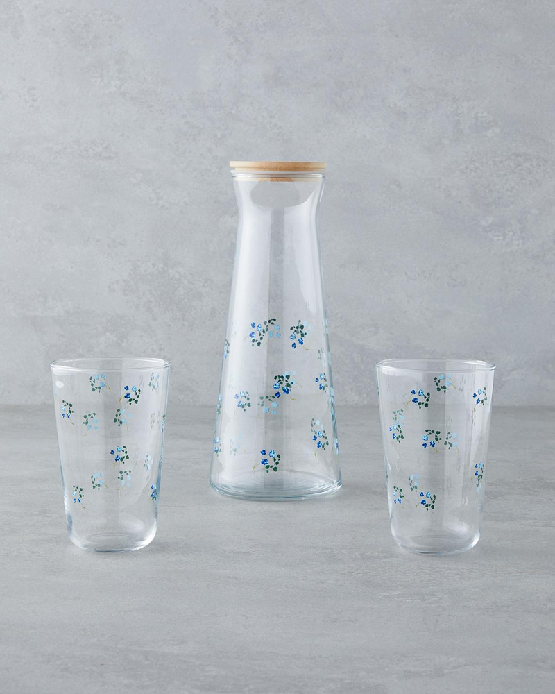 Bloom Cam 3 Parça Su Takımı 1150 Ml + 400 Ml Mavi