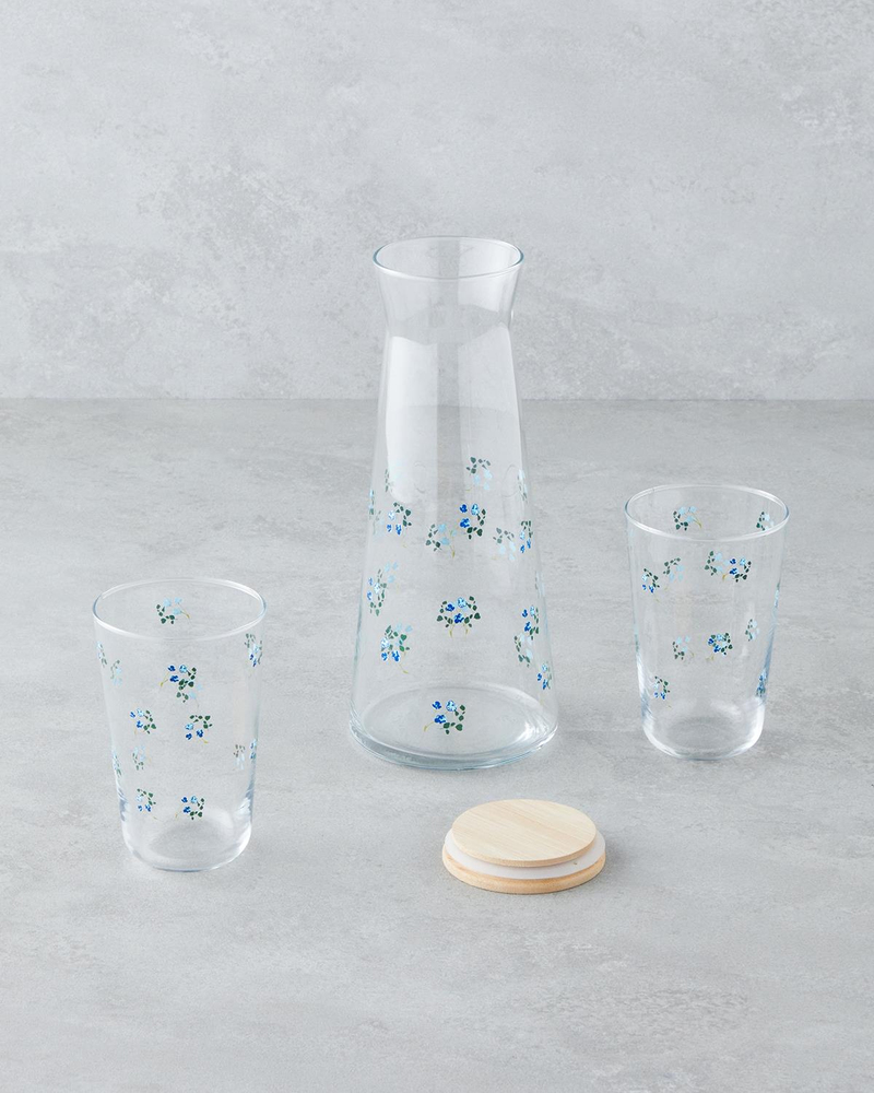 Bloom Cam 3 Parça Su Takımı 1150 Ml + 400 Ml Mavi