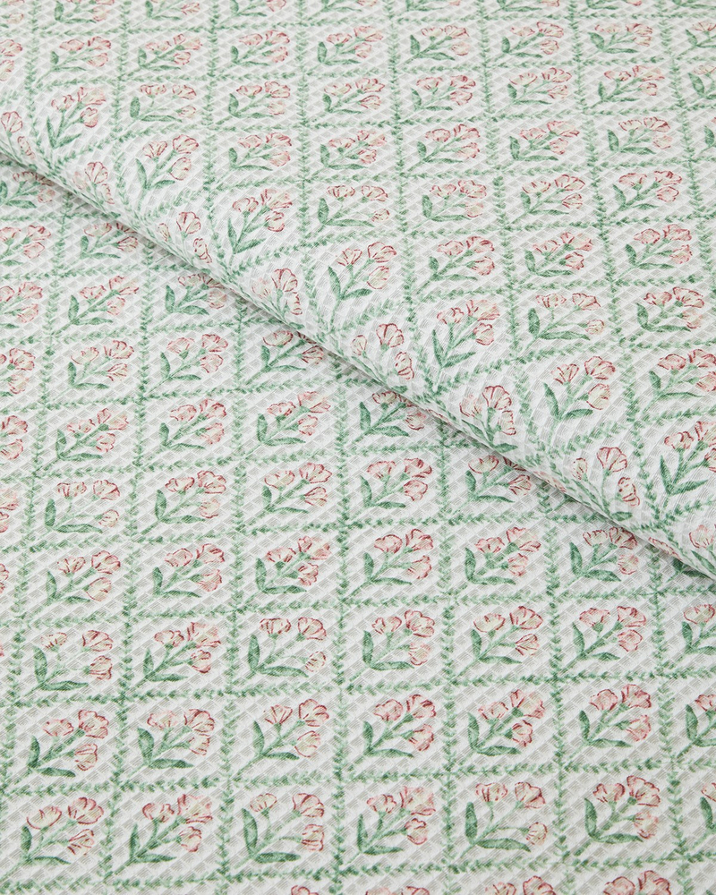 Bloom Crest Tek Kişilik Pike 150x220 cm Yeşil