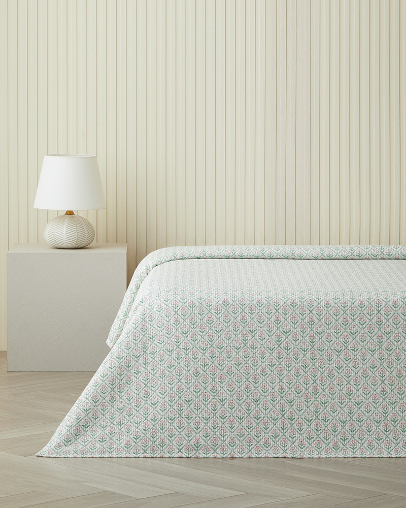 Bloom Crest Tek Kişilik Pike 150x220 cm Yeşil