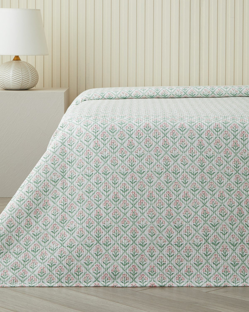 Bloom Crest Tek Kişilik Pike 150x220 cm Yeşil