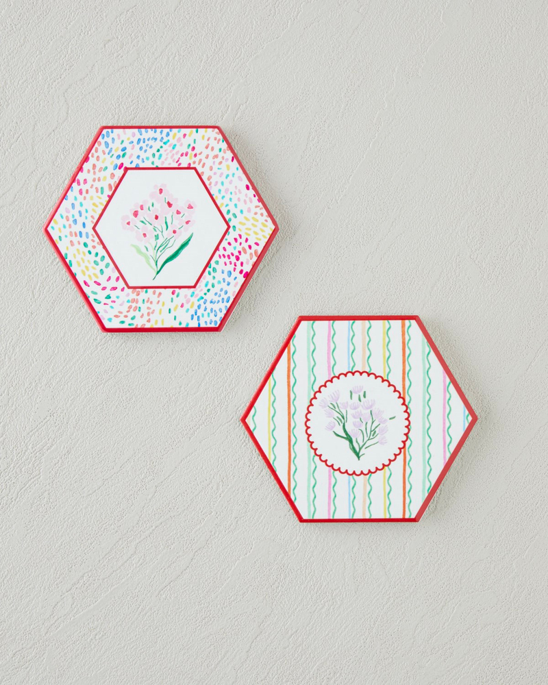 Blossom Frame Seramik Bardak Altlığı 11 cm Renkli