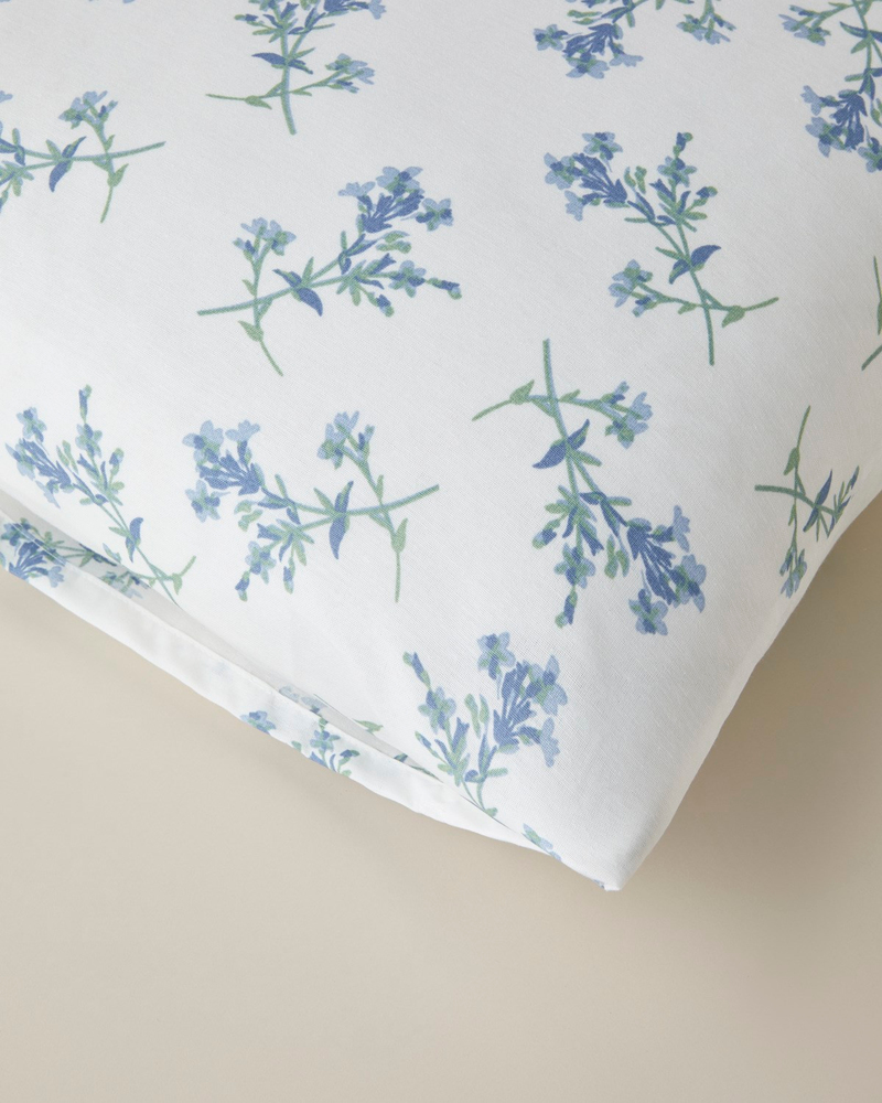 Blue Spring Kolay Ütülenir 2'li Yastık Kılıfı 50x70 cm Mavi