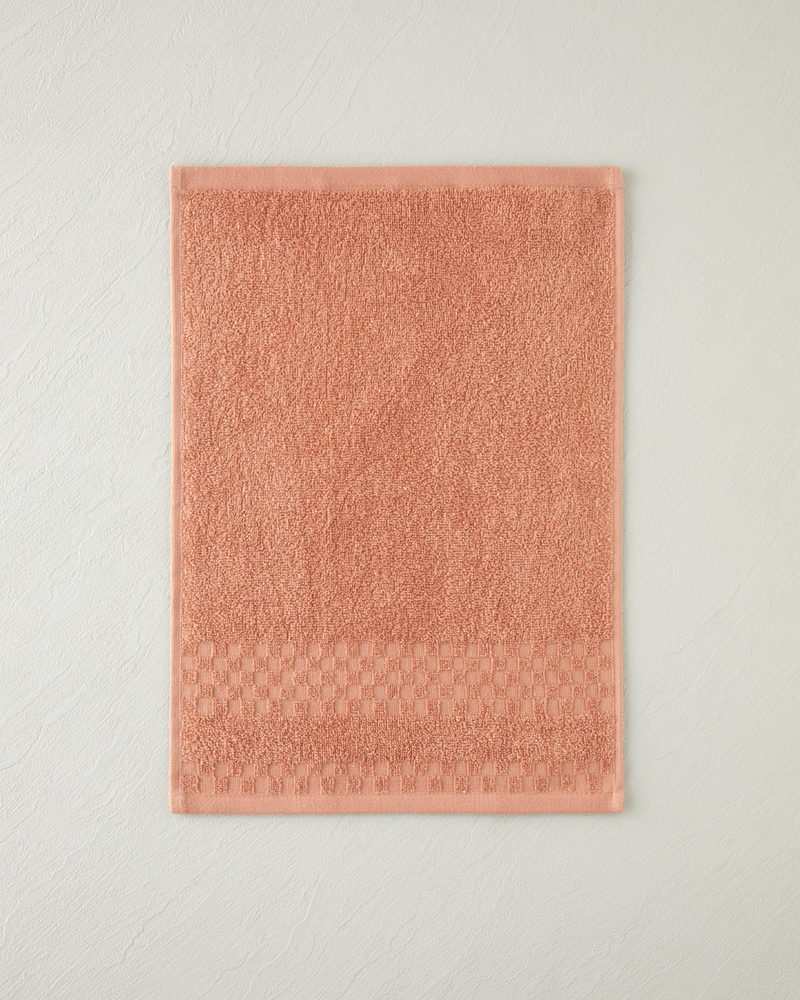 Border Check Pamuk El Havlusu 30x40 cm Somon