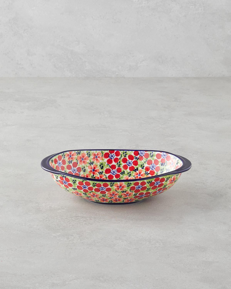 Botanic Stoneware Kayık Tabak 25 cm Renkli