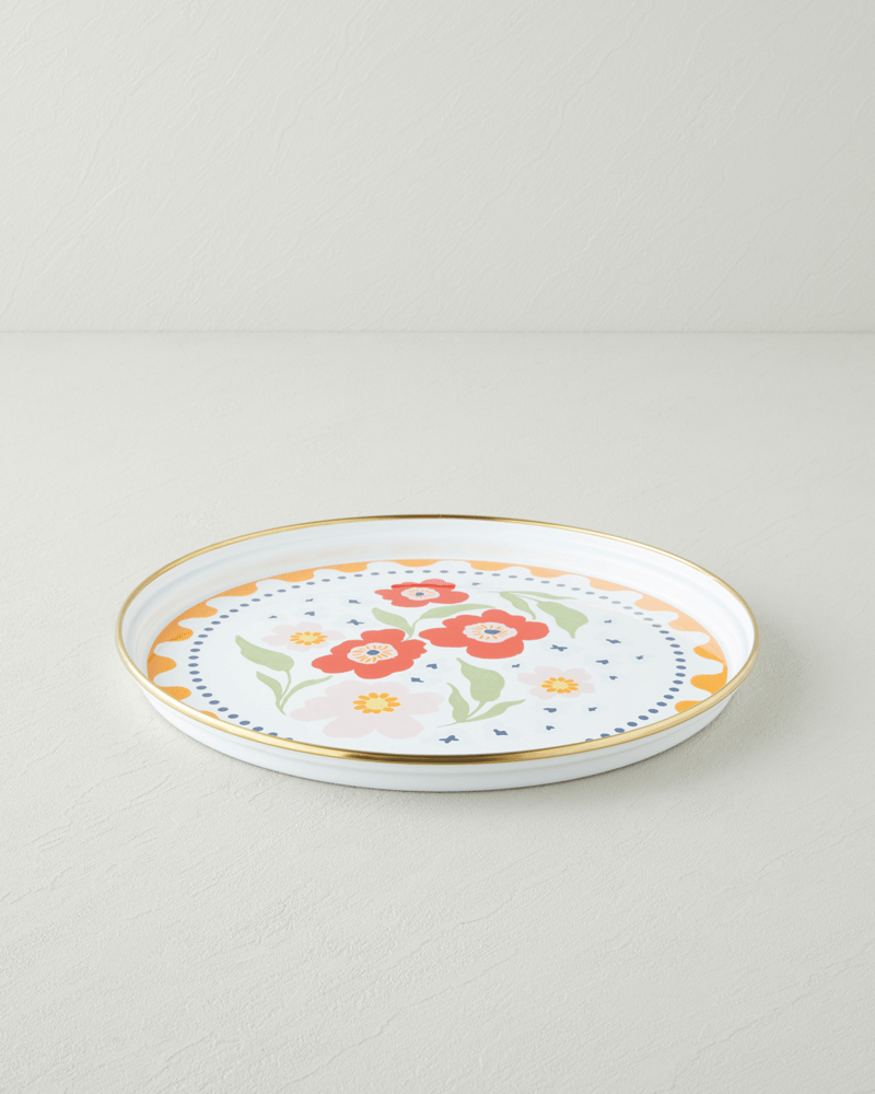 Bright Bloom Emaye Tepsi 31 cm Renkli