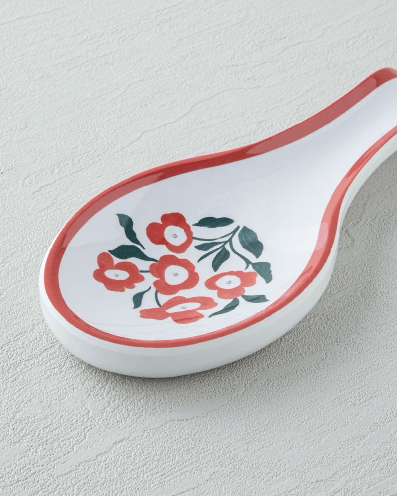 Bright Parade Melamin Kaşıklık Mutfak Gereci 24 cm Kırmızı - Beyaz