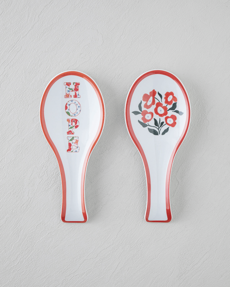 Bright Parade Melamin Kaşıklık Mutfak Gereci 24 cm Kırmızı - Beyaz