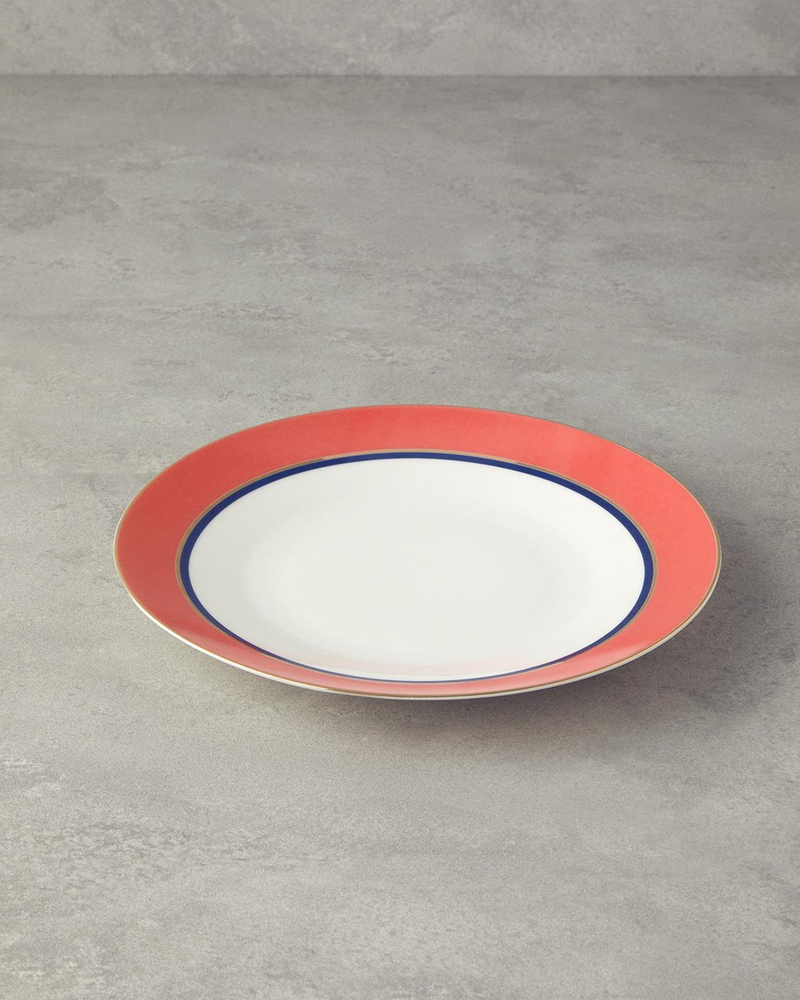 Carny Bone Porselen Servis Tabağı 25 cm Turuncu