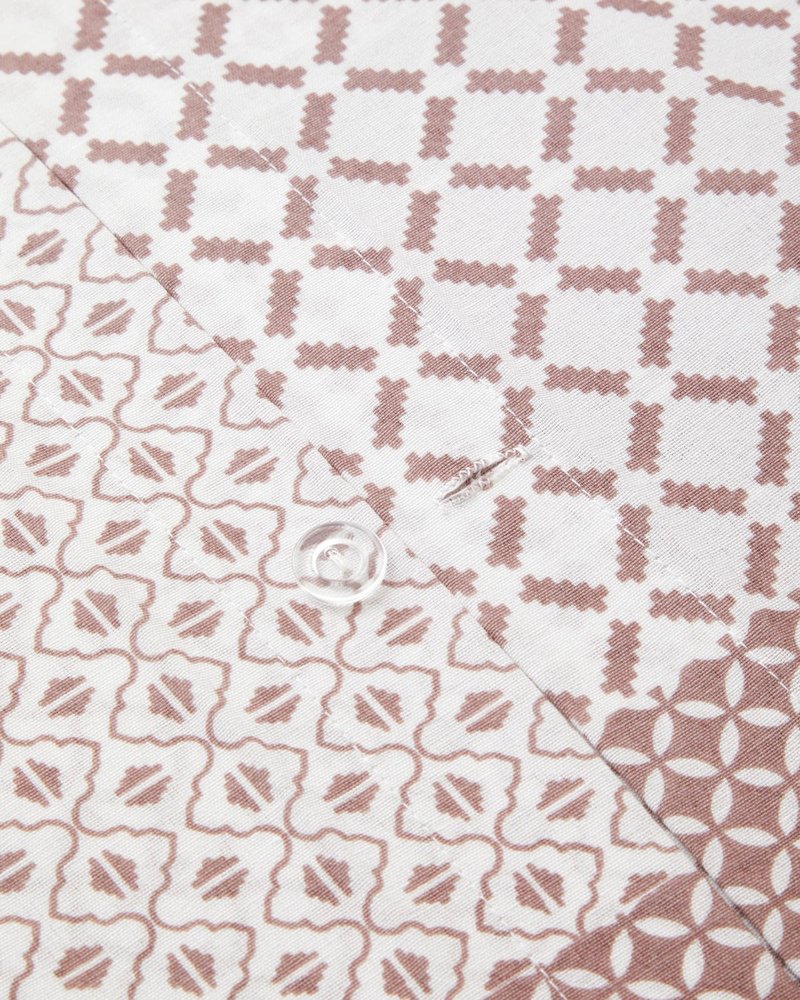 Chain Patch Kolay Ütülenir Çift Kişilik Nevresim Takımı 200x220 cm Mürdüm