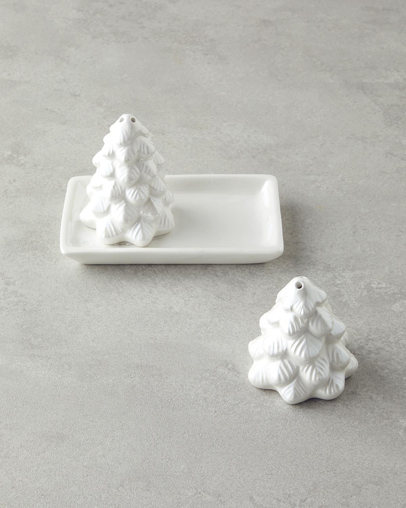 Christmas Tree Dolomite 2'li Tuzluk - Biberlik 6x14 cm Beyaz
