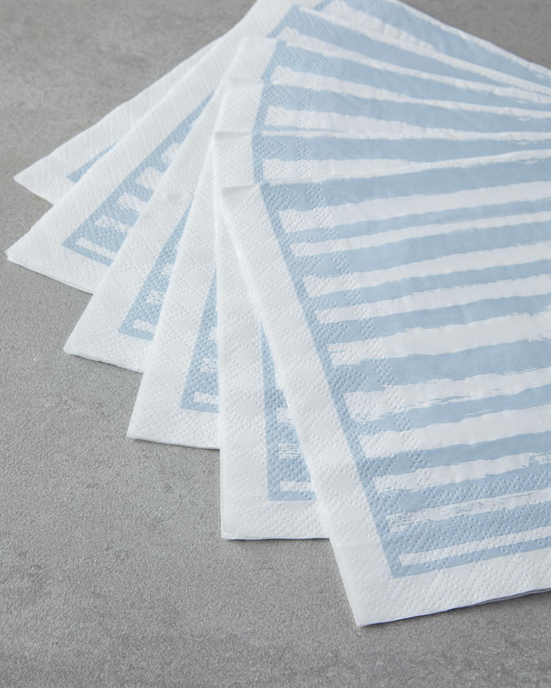Coastal Stripe Kağıt 20'li Kağıt Peçete 33x33 cm Mavi