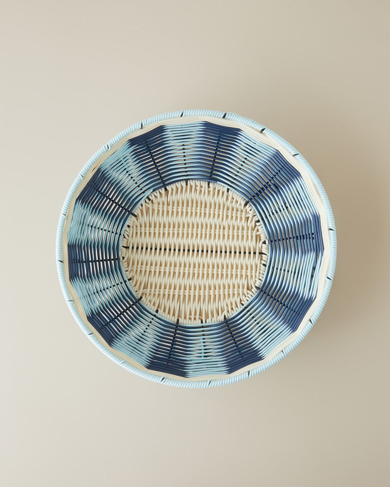 Coastlinear Plastik Sunumluk 30 cm Mavi - Krem
