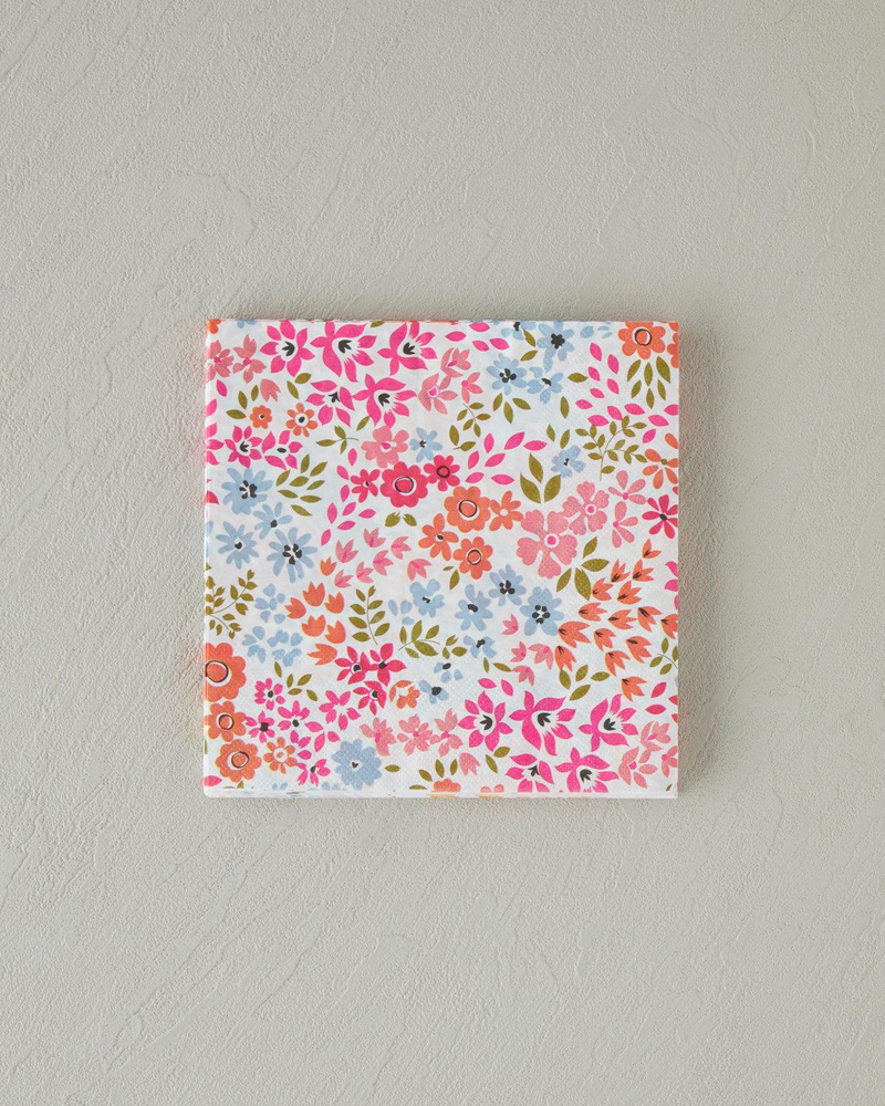 Colorful Blooms Kağıt 20'li Kağıt Peçete 33x33 cm Turuncu