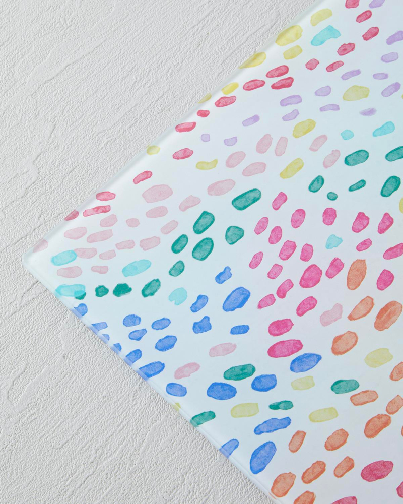 Colourful Joy Cam Kesme Tahtası 25x35 cm Renkli