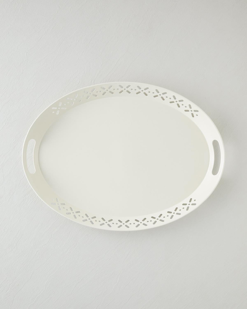 Core Metal Tepsi 52x39 cm Krem