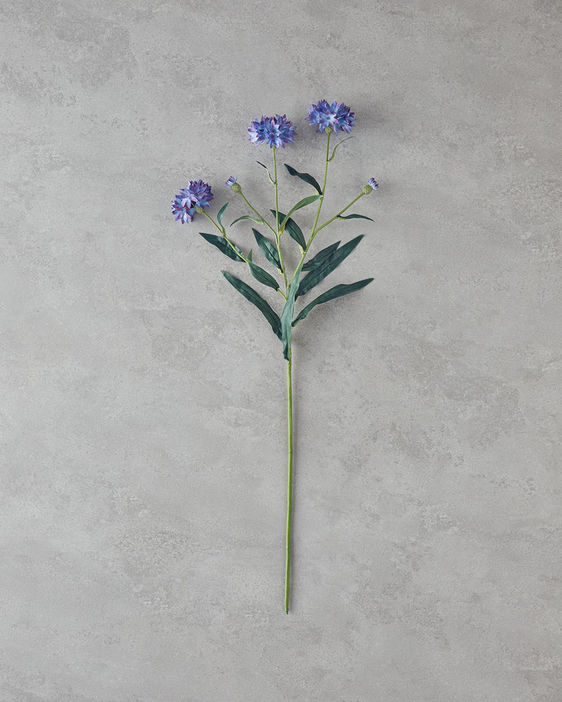 Cornflower Tek Dal Yapay Çiçek 64 cm Mavi