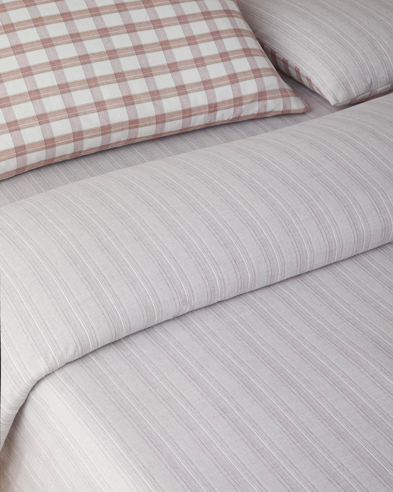 Crispcheck İpliği Boyalı Çift Kişilik Nevresim Takımı 200x220 cm Turuncu