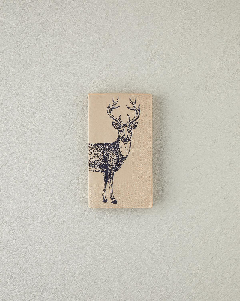 Cute Deer Kağıt 12'li Kağıt Peçete 33x40 Cm Siyah