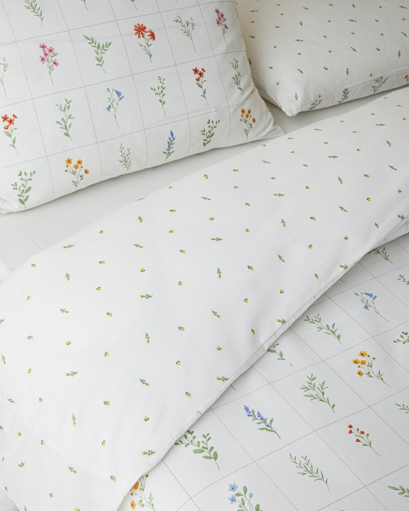 Damada Bloom Kolay Ütülenir Tek Kişilik Nevresim Takımı 160x220 cm Sarı-Yeşil