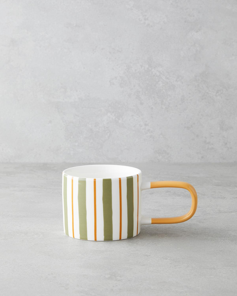 Dreamline New Bone China Kupa 290 ml Yeşil-Turuncu