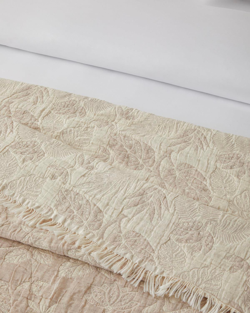 Eden Grace Çift Kişilik Yatak Örtülü Nevresim Takımı 200x220 cm Bej