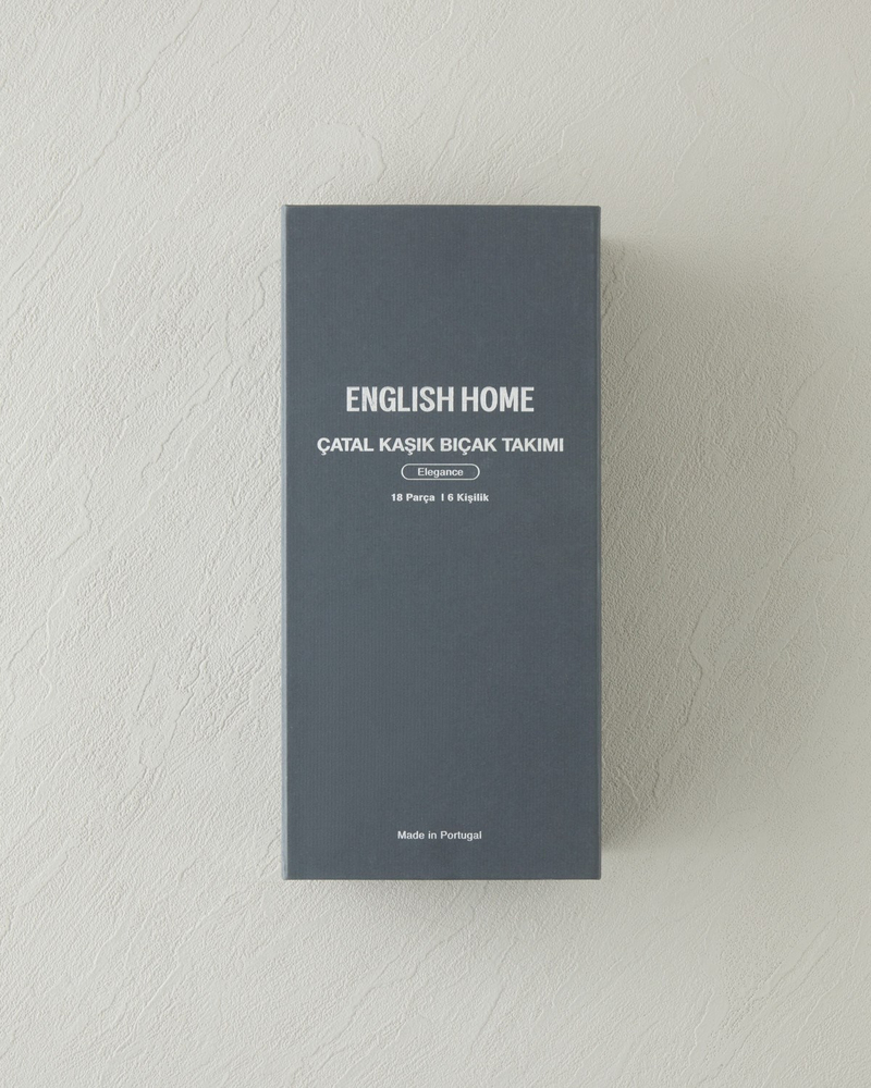 Elegance Paslanmaz Çelik Çatal Kaşık Bıçak Tk. 18 Parça 6 Kişilik Silver